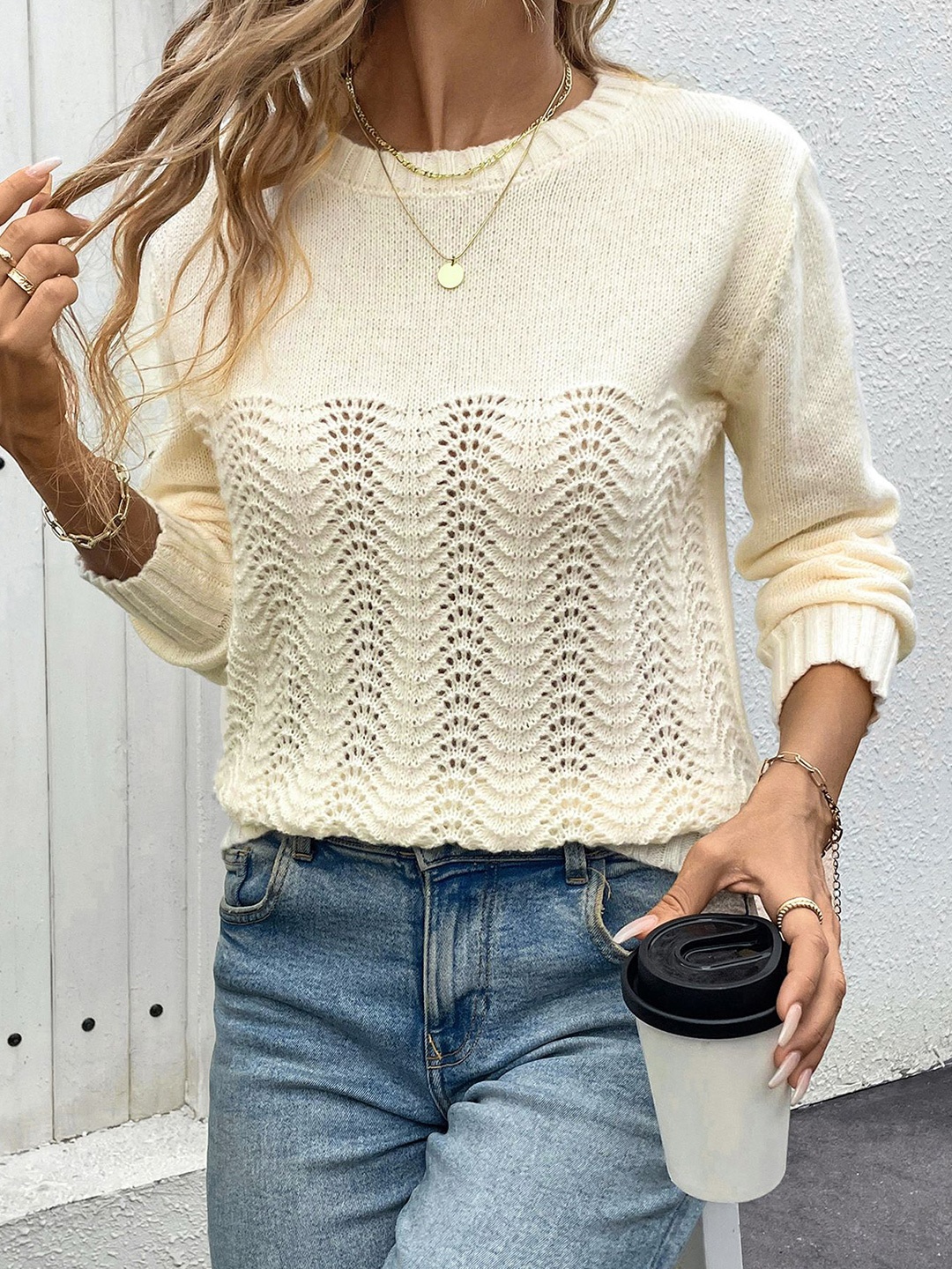 

StyleCast Women Pullover, Cream