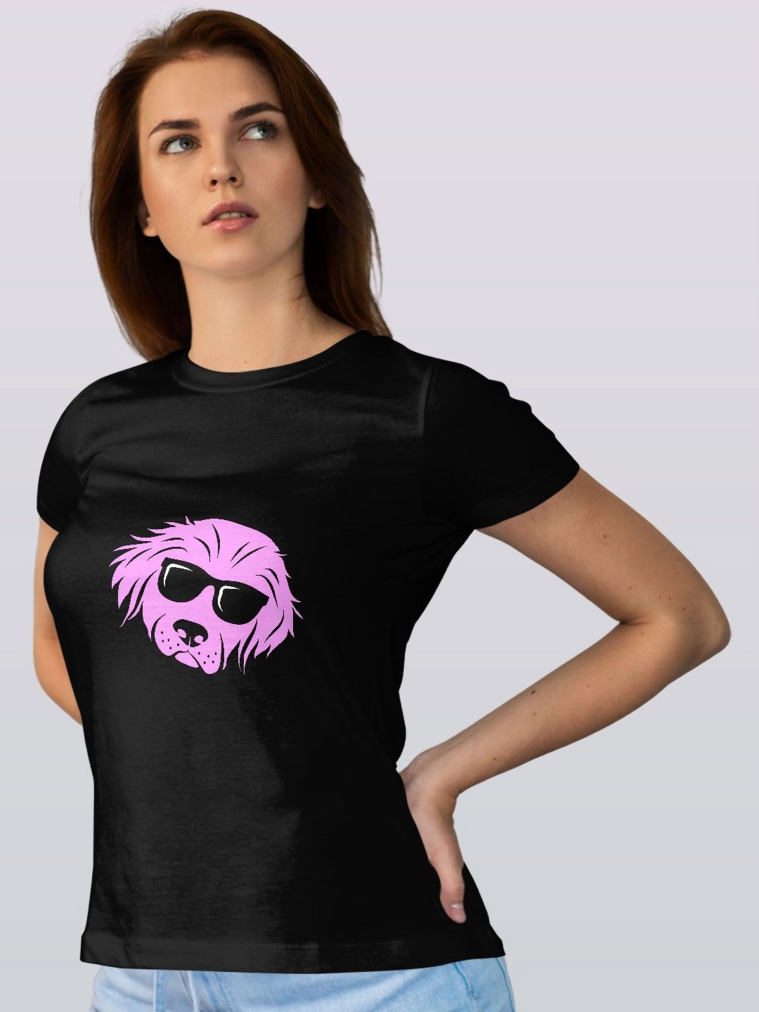 

macmerise Women Printed Extended Sleeves Pockets T-shirt, Black