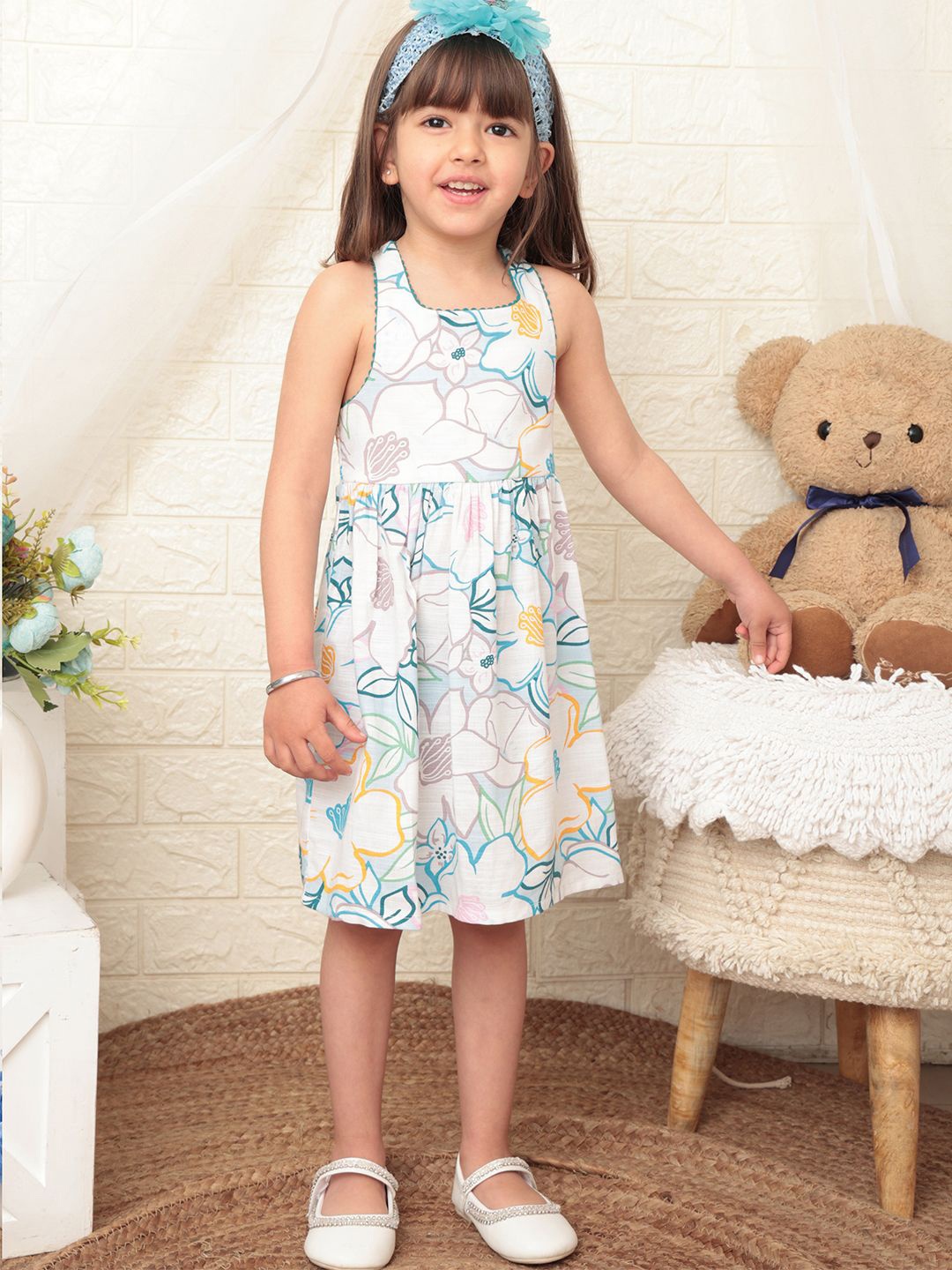 

Nauti Nati Girls Floral Fit & Flare Midi Dress, Multi