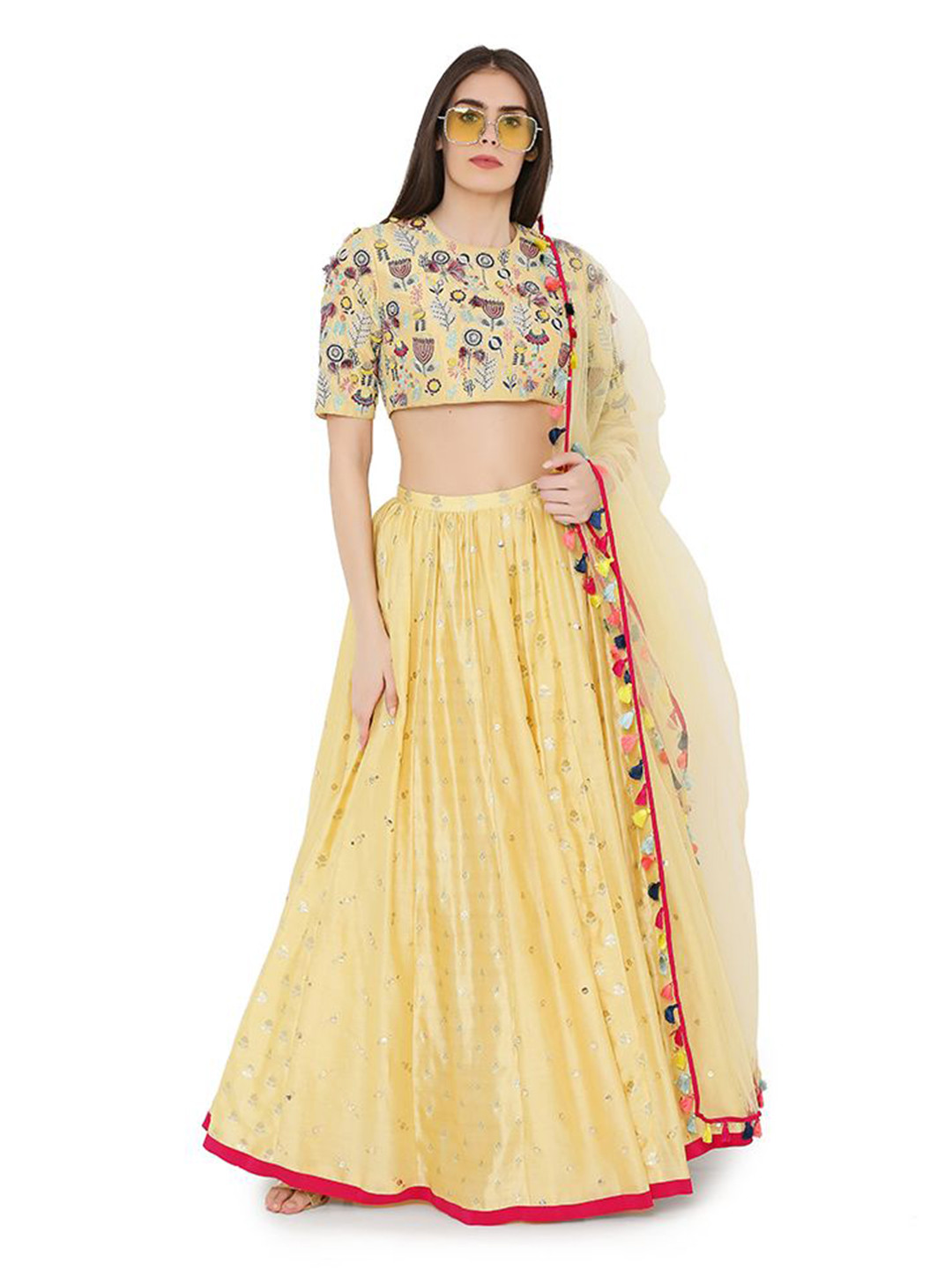 

Payal Singhal Embroidered Ready to Wear Lehenga & Blouse With Dupatta, Yellow