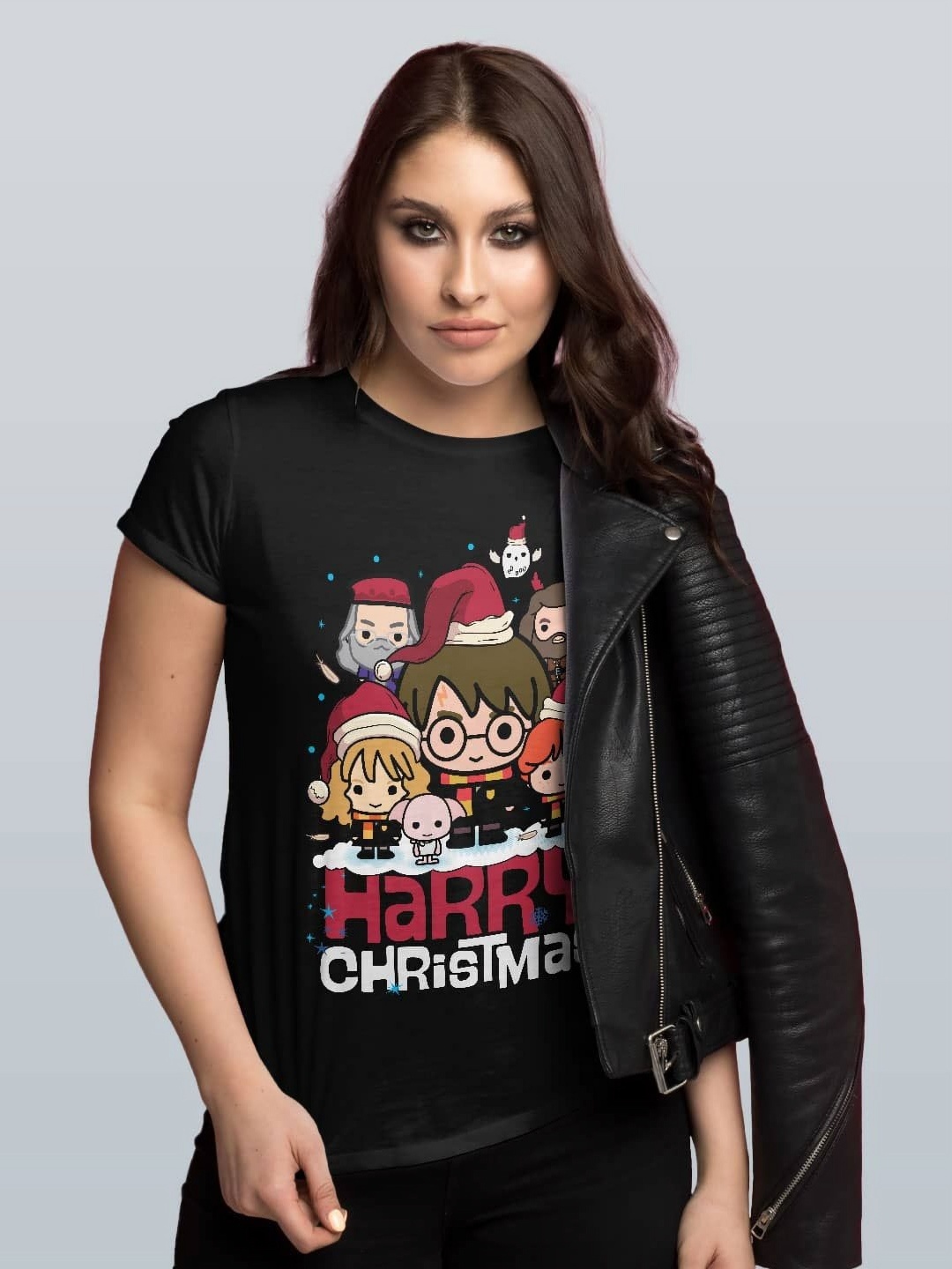 

macmerise Women Printed Applique T-shirt, Black