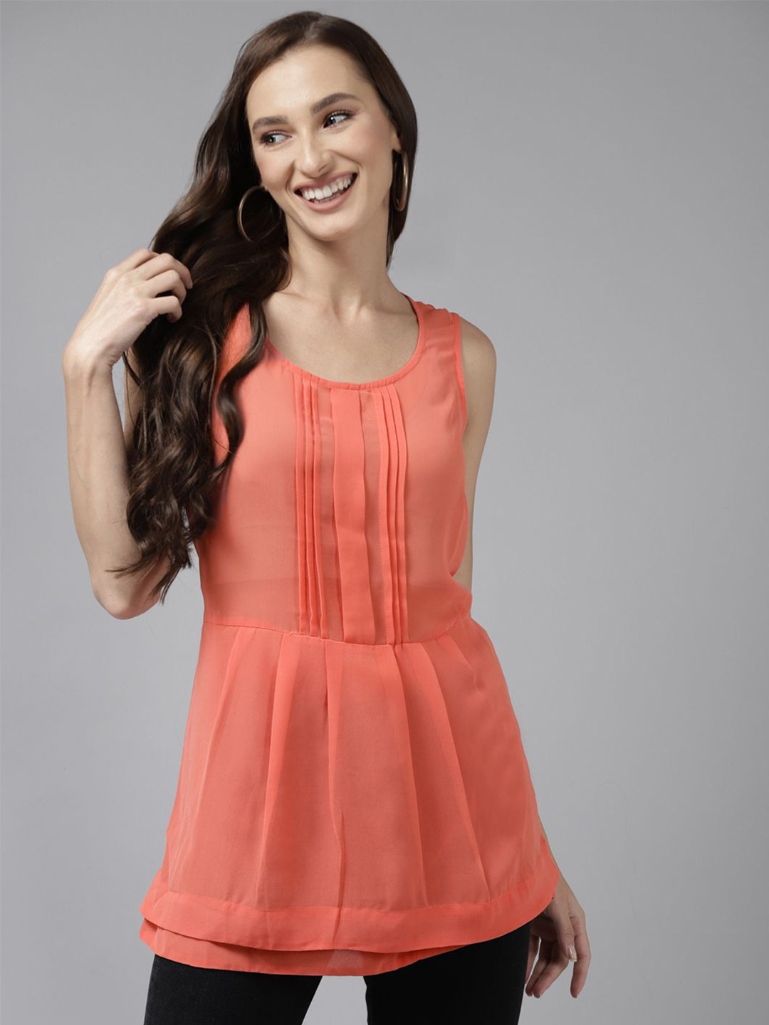 

BAESD Georgette Top, Orange