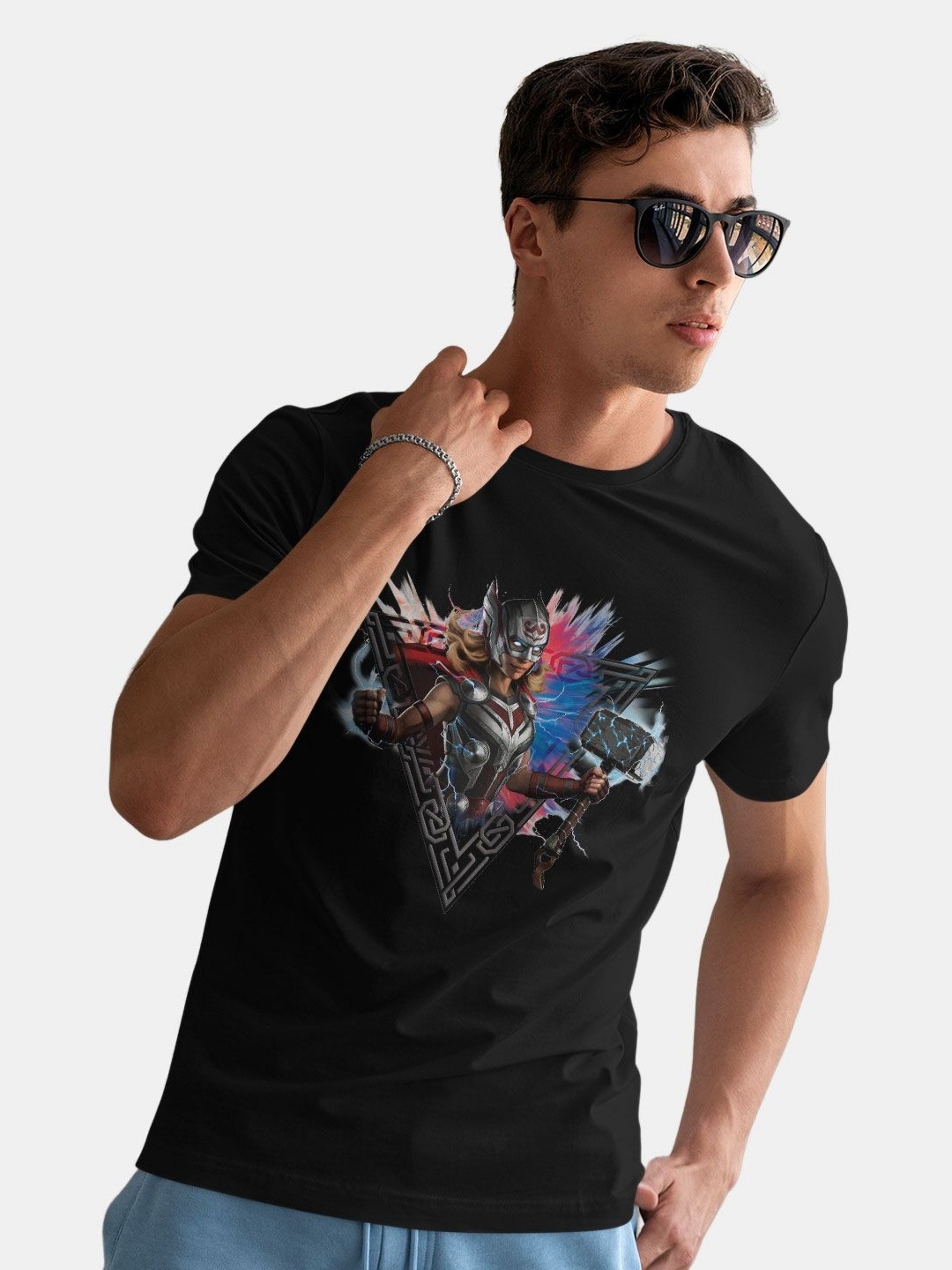 

macmerise Men Printed T-shirt, Black