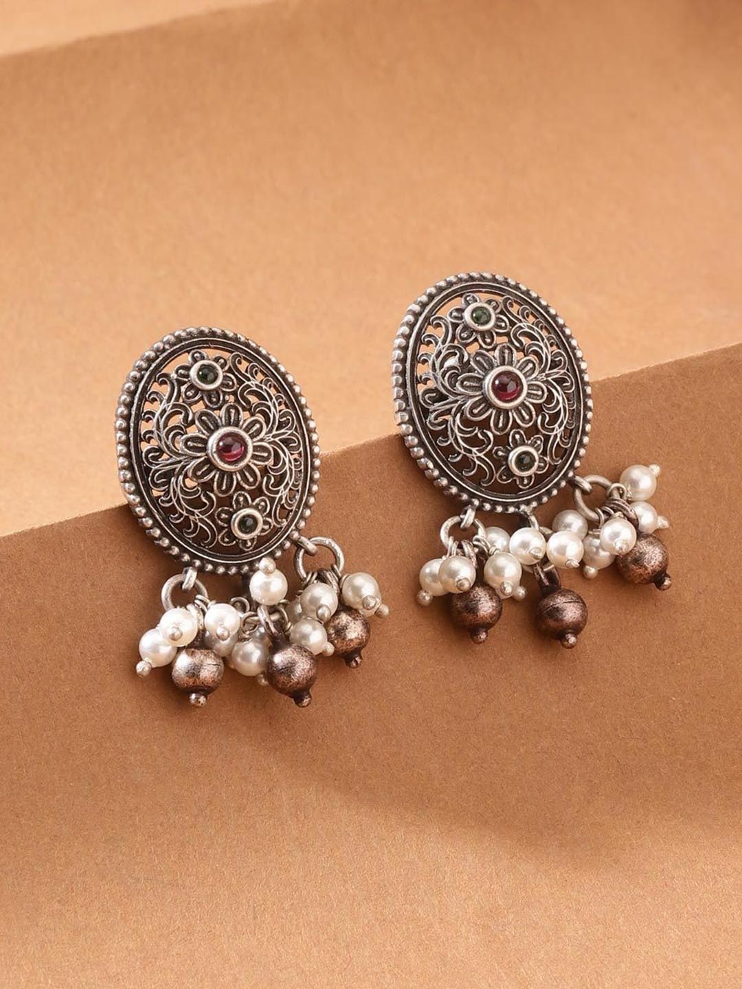

Fabindia Artificial Beads Silver Drop Earrings