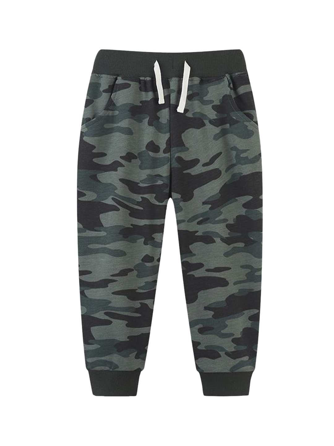

StyleCast Boys Camouflage Printed Mid-Rise Joggers, Green