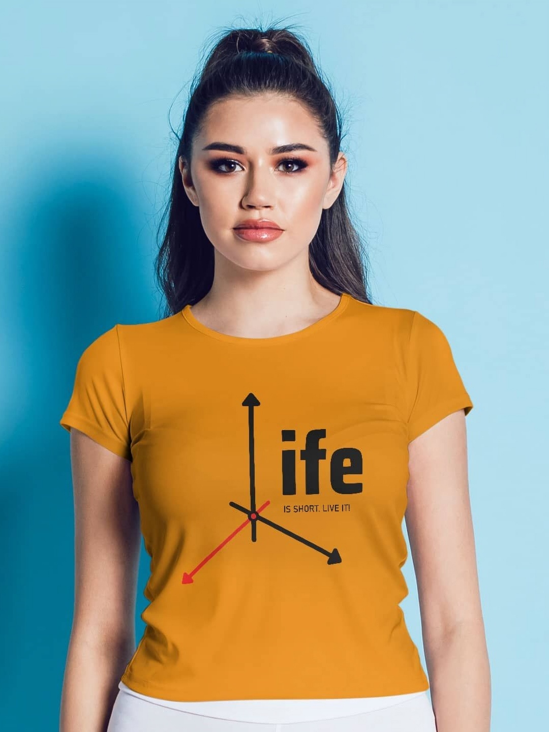

macmerise Women Printed Applique T-shirt, Yellow