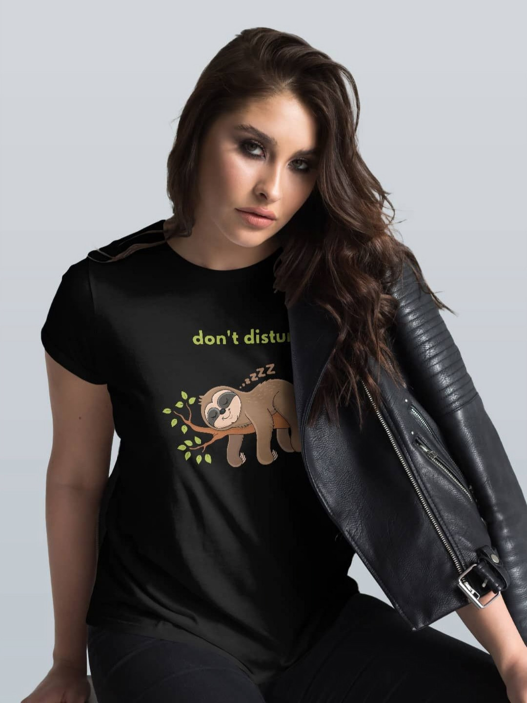 

macmerise Women Printed T-shirt, Black