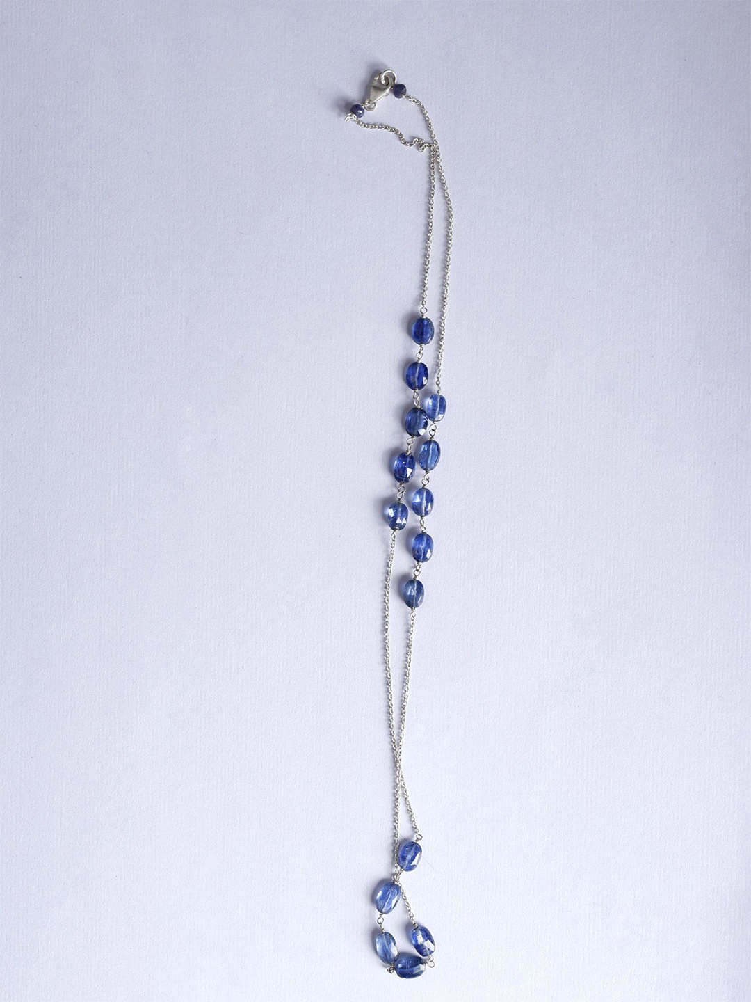 

Exotic India Sapphire Gemstone Sterling Silver Stylish Necklace