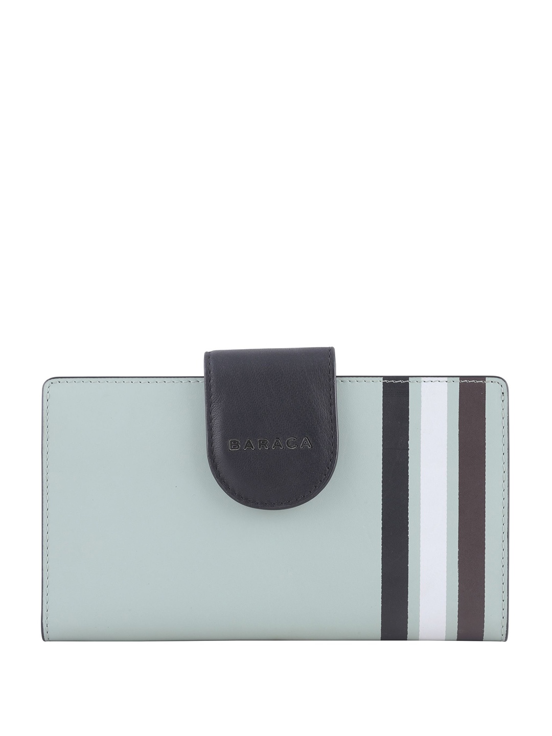 

Baraca TIFFANY Colourblocked Leather Two Fold Wallet, Sea green