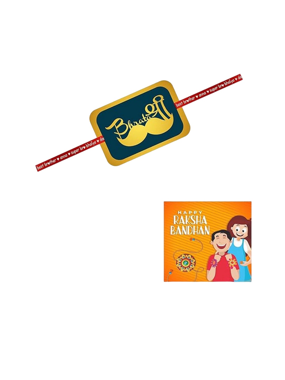 

THEYAYACAFE Boys Thread Rakhi with Roli Tika, Black