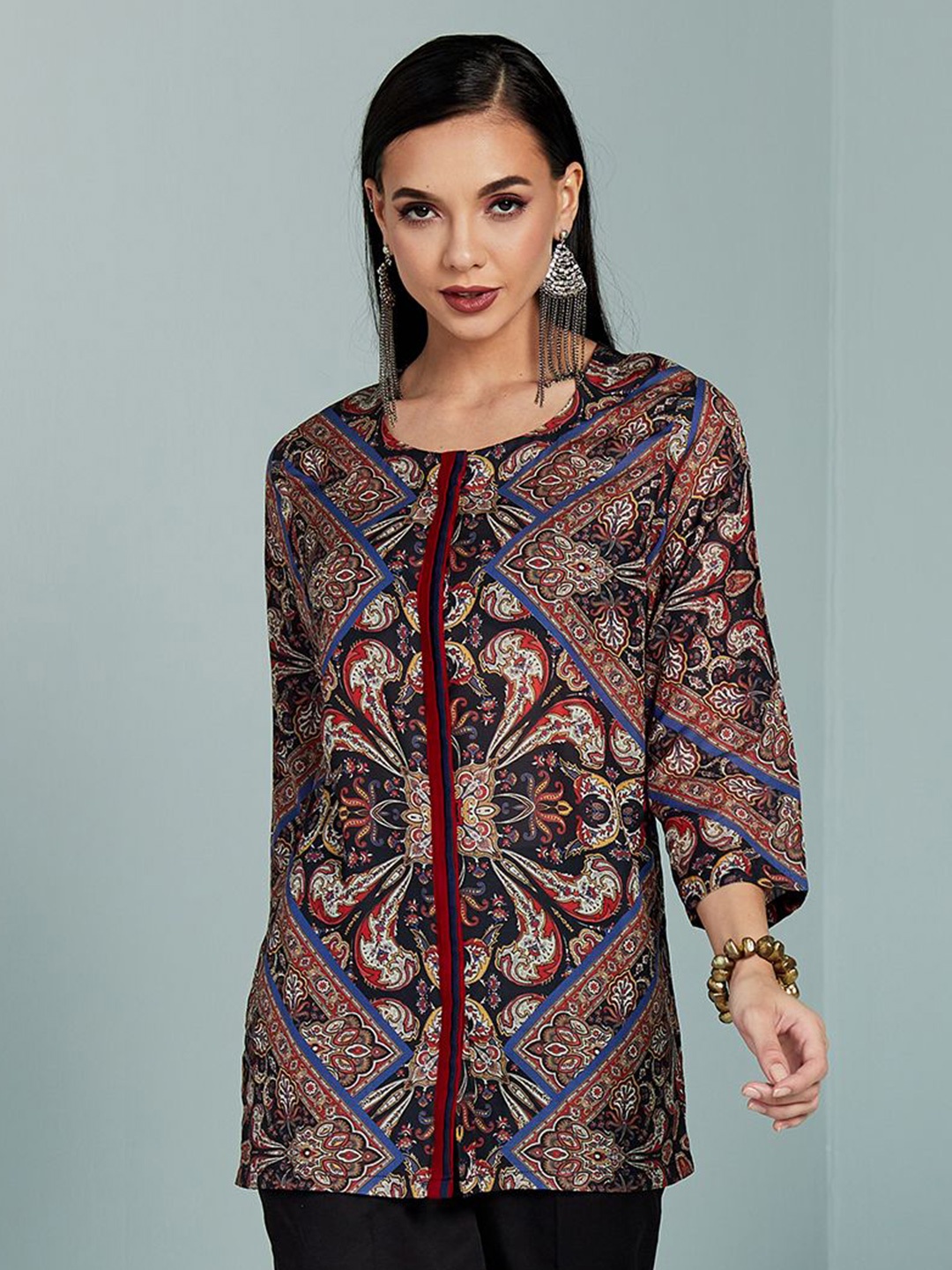 

SEVENDC Print Satin Top, Multi