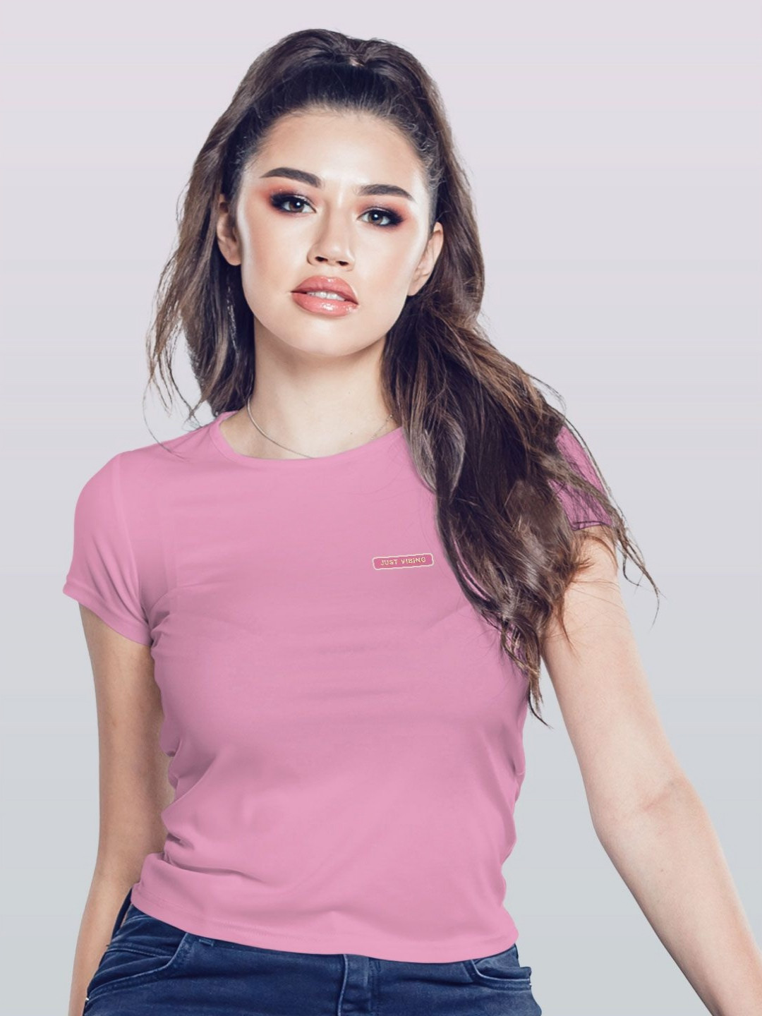 

macmerise Women Pockets T-shirt, Pink