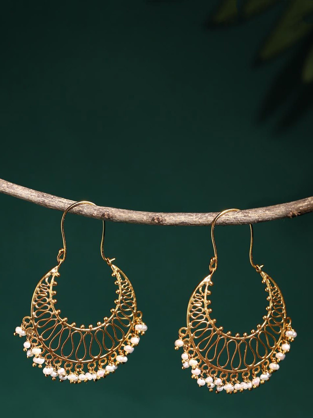 

Fabindia Beaded Silver Chandbalis, Gold