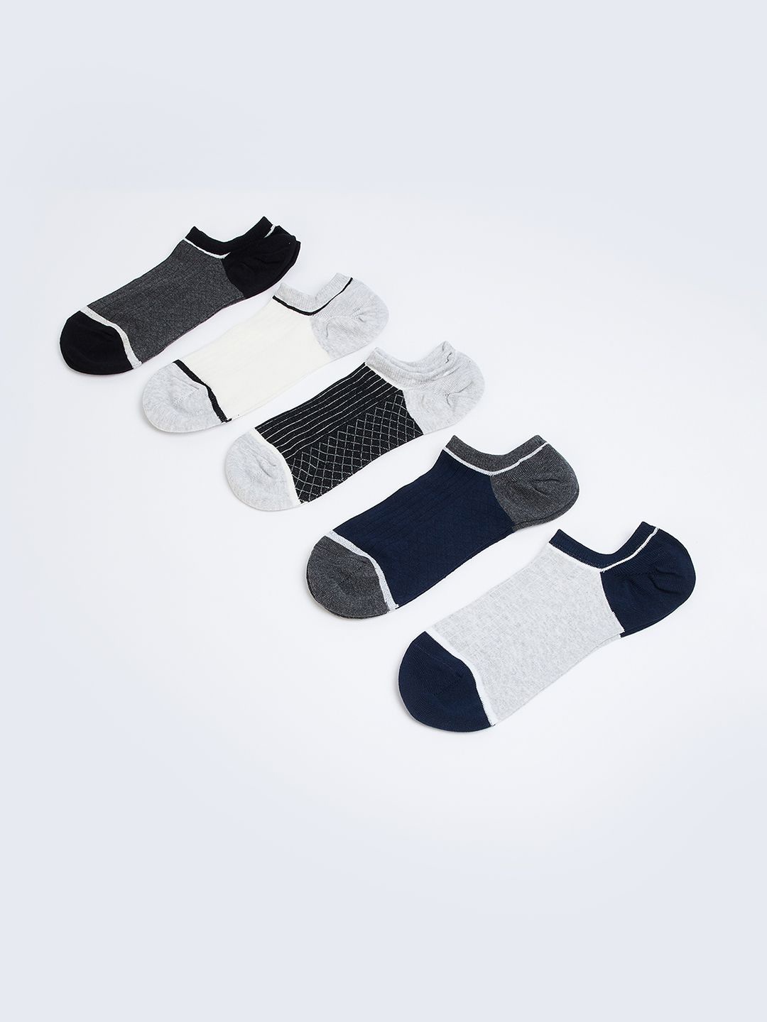 

max Men Pack of 5 Shoe Line Socks, White