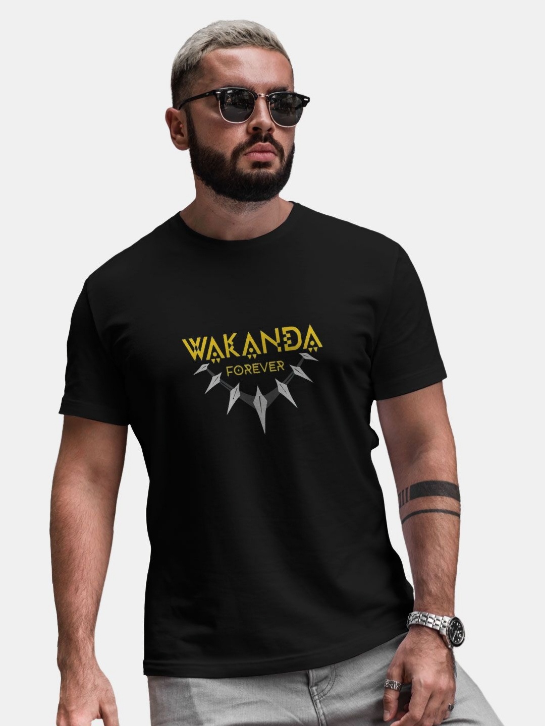 

macmerise Men Typography Printed T-shirt, Black
