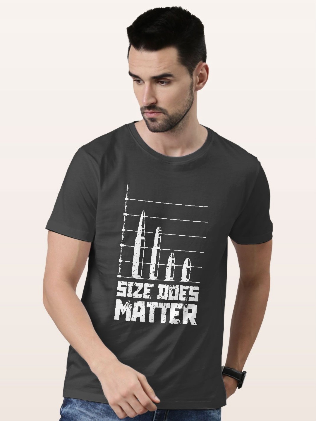 

macmerise Men Typography Printed T-shirt, Grey
