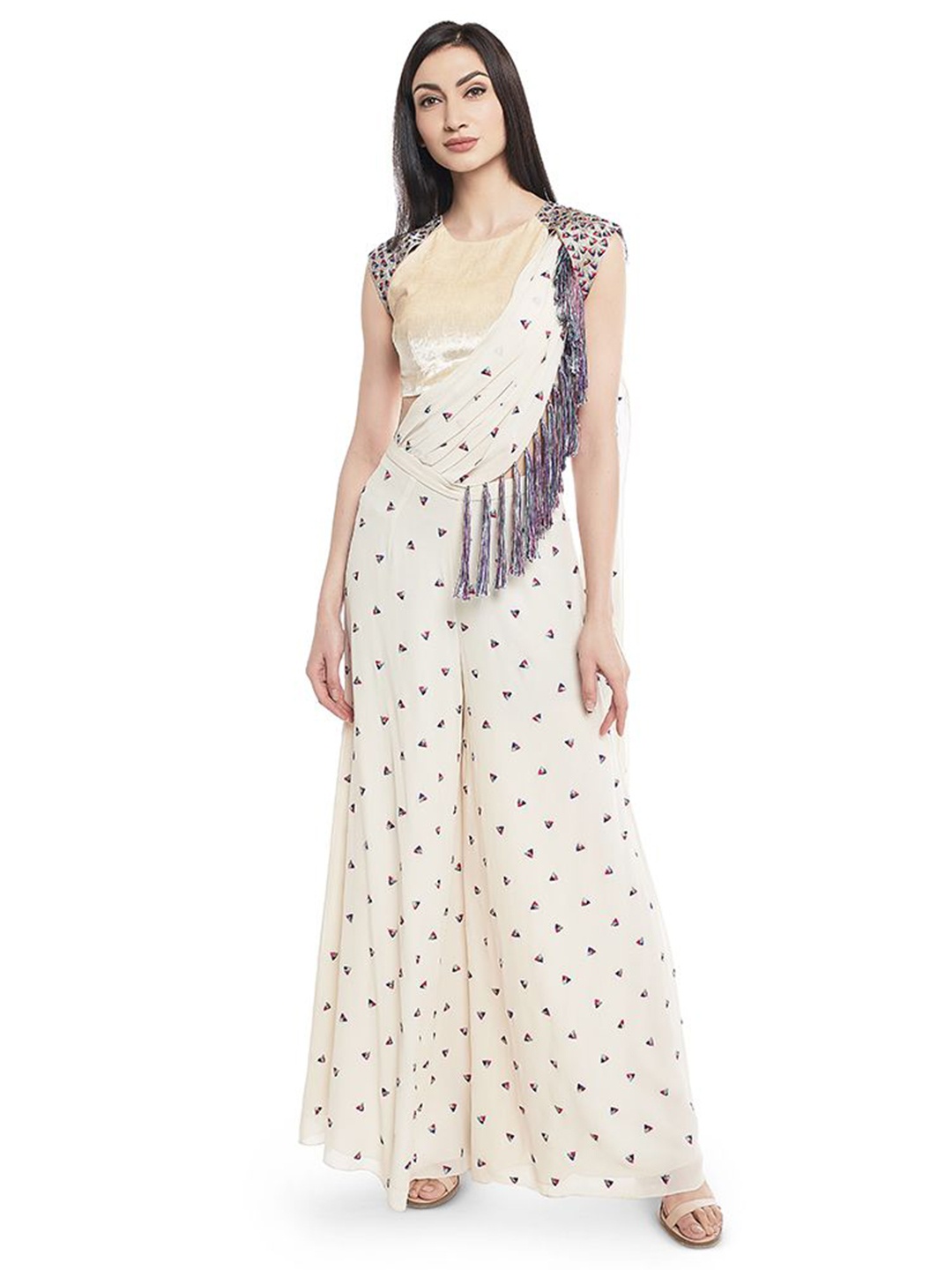 

Payal Singhal Printed Ready to Wear Lehenga & Choli, White