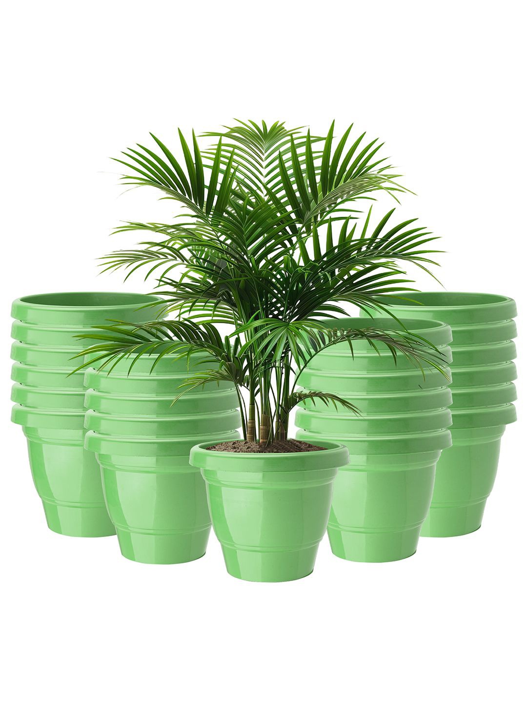 

Kuber Industries Green 24 Pieces 2-Layered Durable Planters