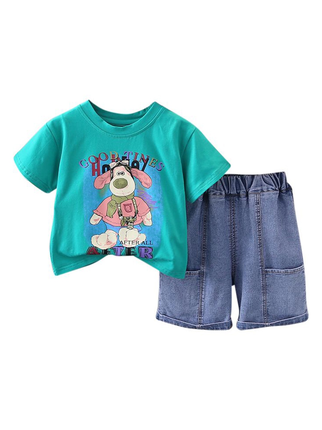 

StyleCast x Revolte Boys Printed Pure Cotton Top With Shorts, Blue
