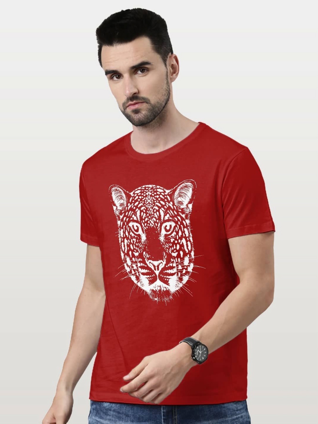 

macmerise Men Typography Printed T-shirt, Red