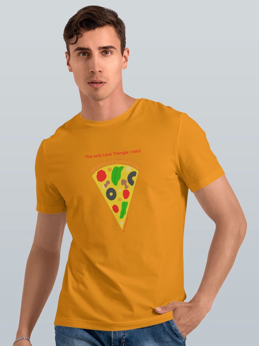 

macmerise Men Typography Printed Applique T-shirt, Yellow