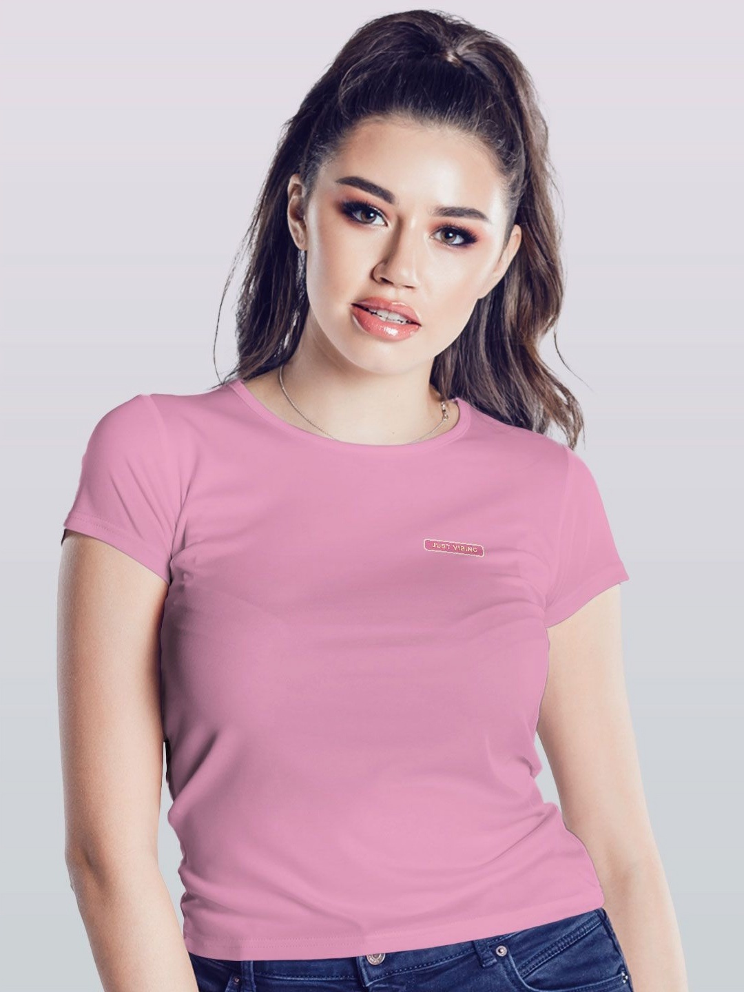 

macmerise Women Pockets T-shirt, Pink