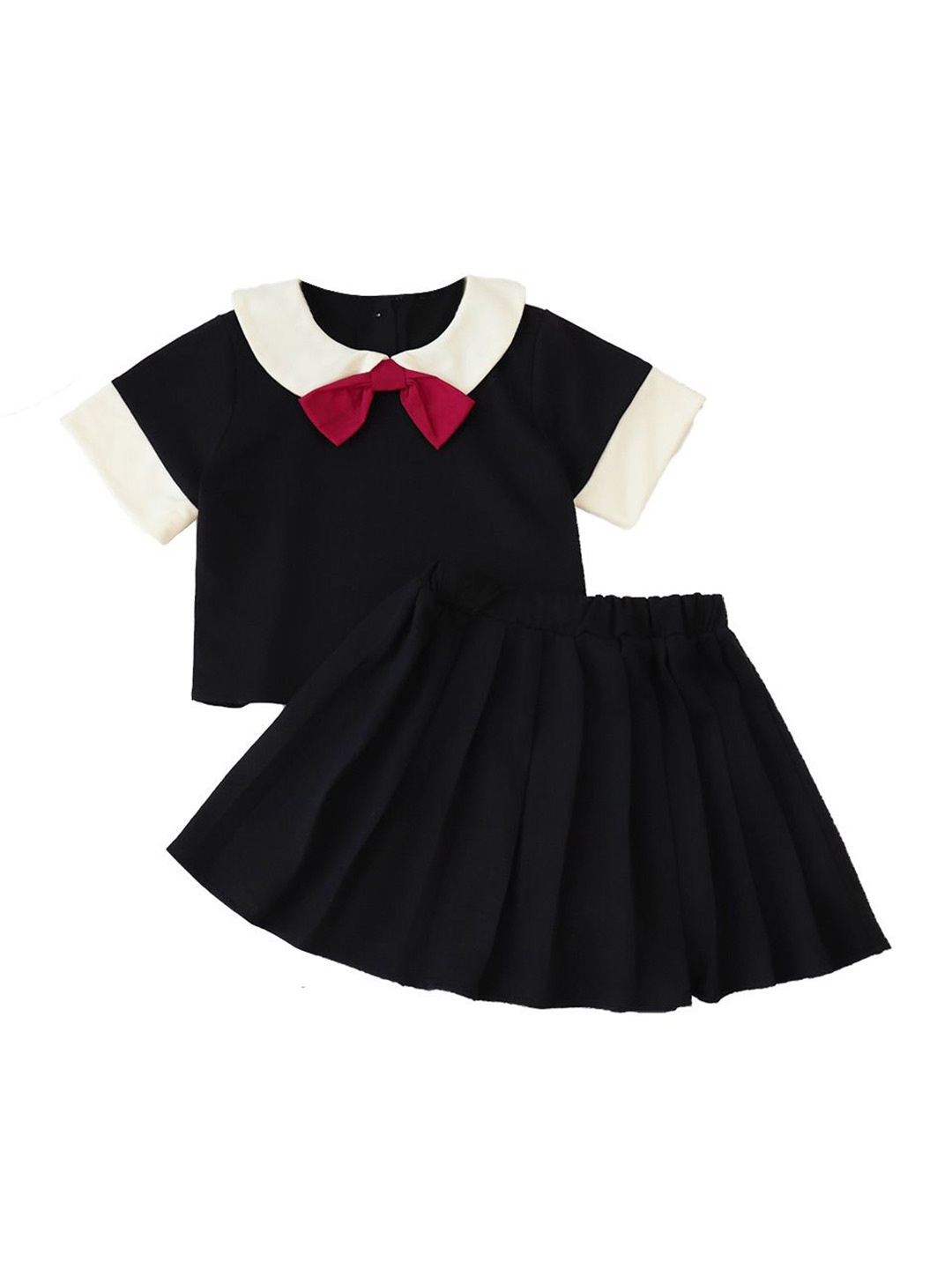 

StyleCast x Revolte Girls Round Neck Top With Skirt, Black