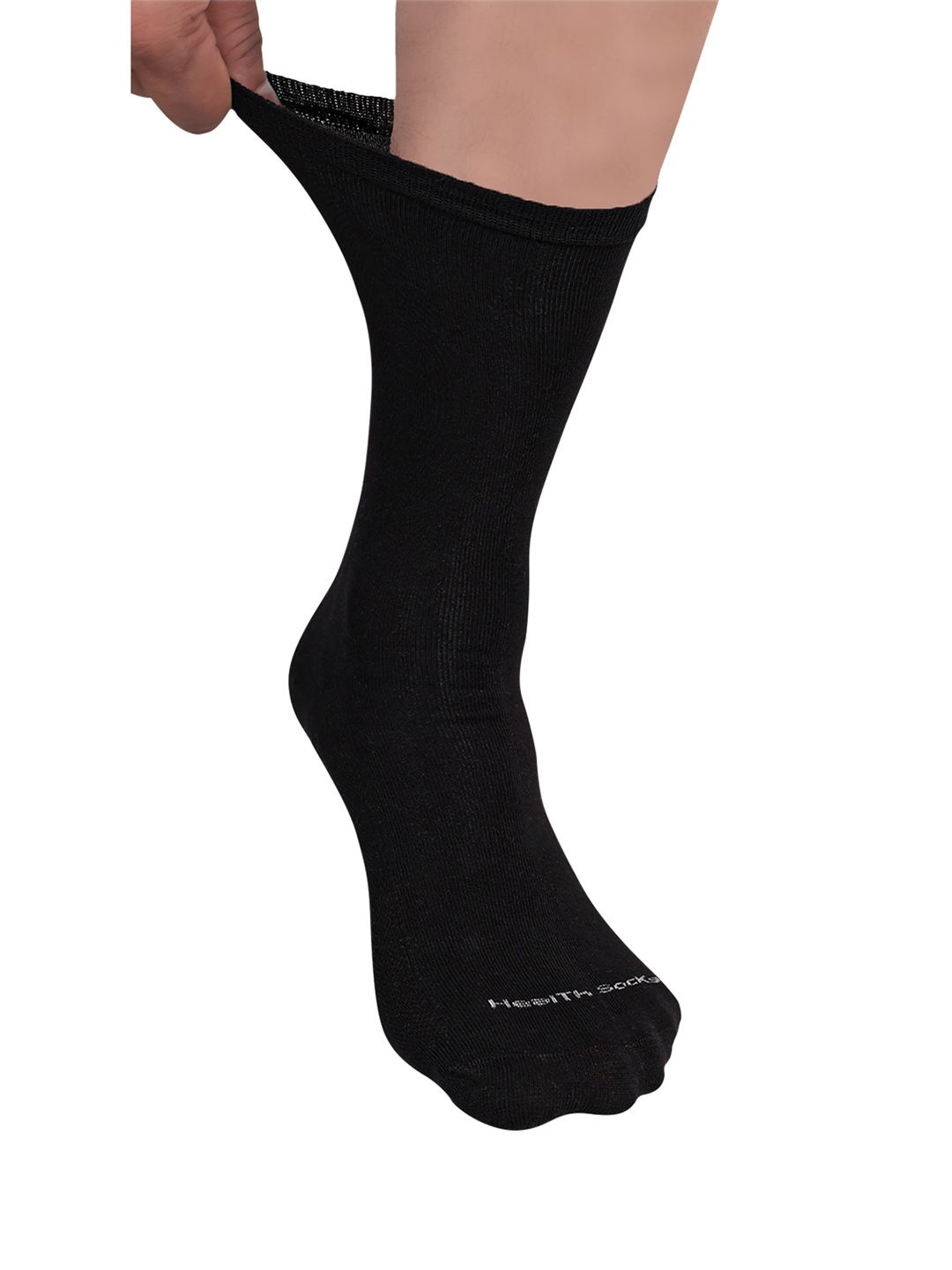 

FOOTPRINT Men Seamless Organic Cotton Crew-Length Bamboo Socks, Black