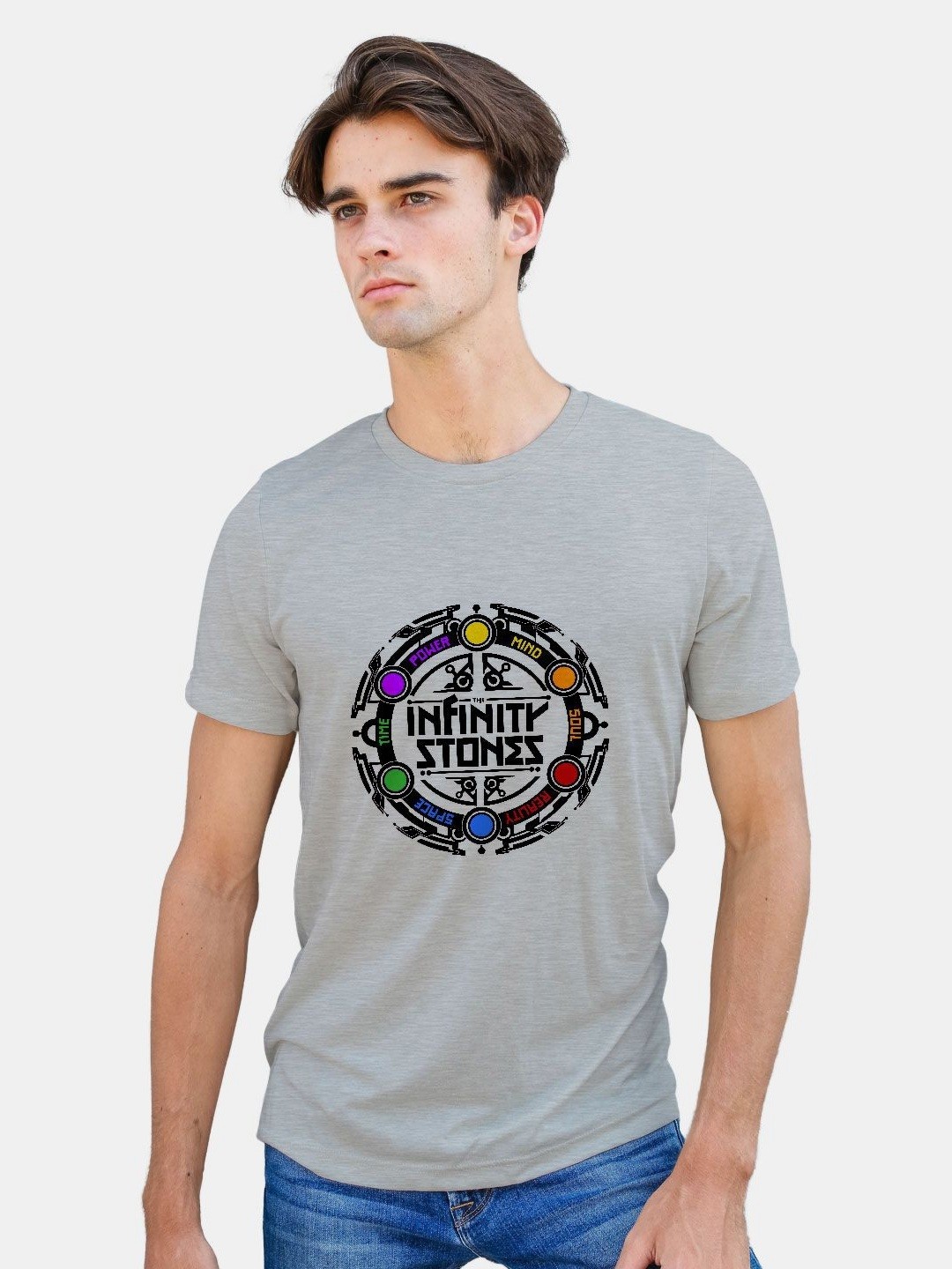 

macmerise Men Typography Printed T-shirt, Grey
