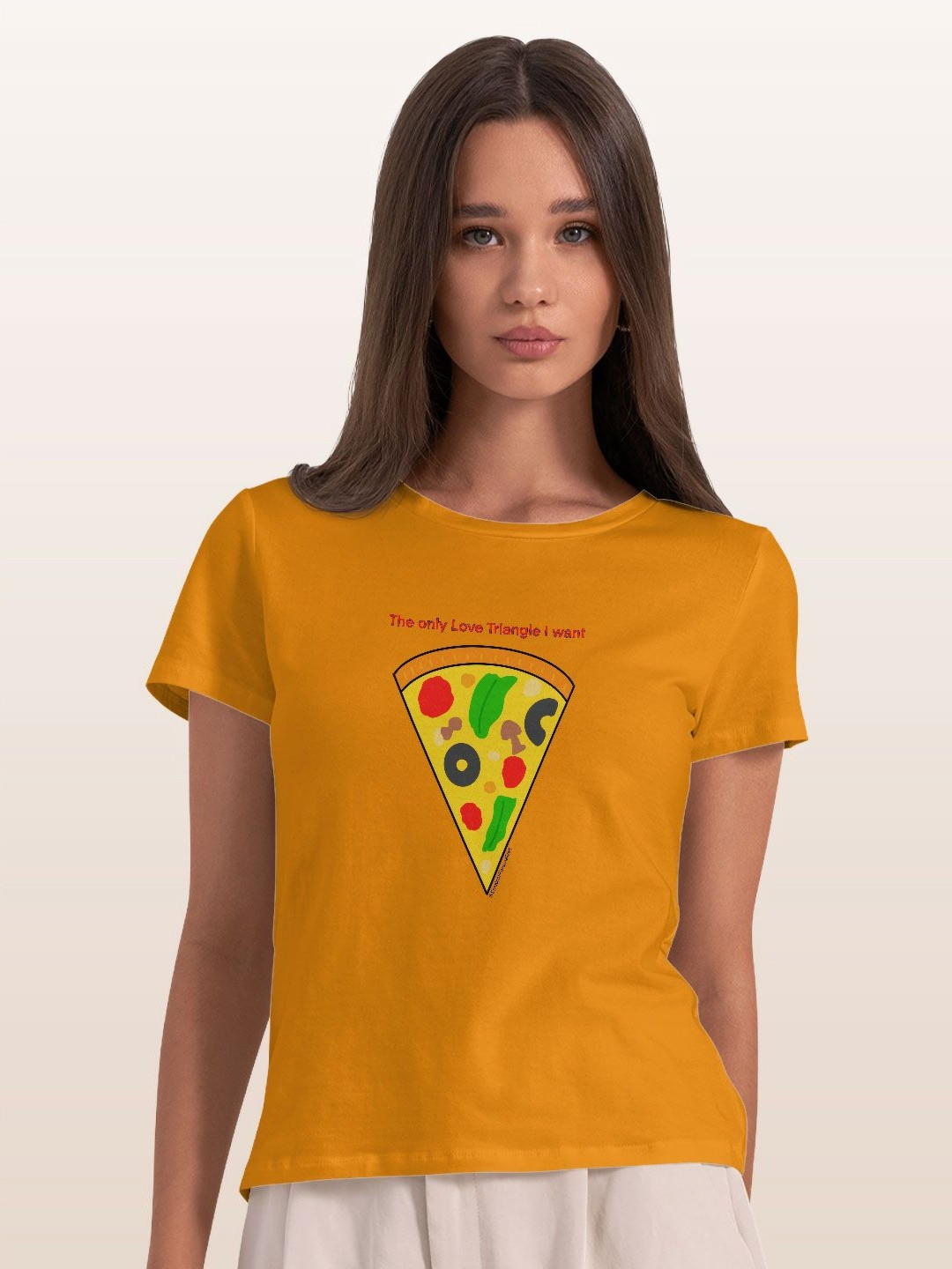 

macmerise Women Printed T-shirt, Yellow