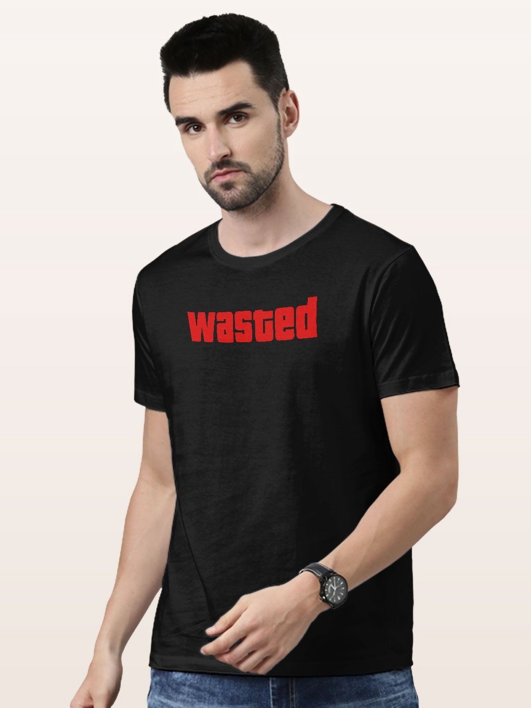 

macmerise Men Typography Printed T-shirt, Black