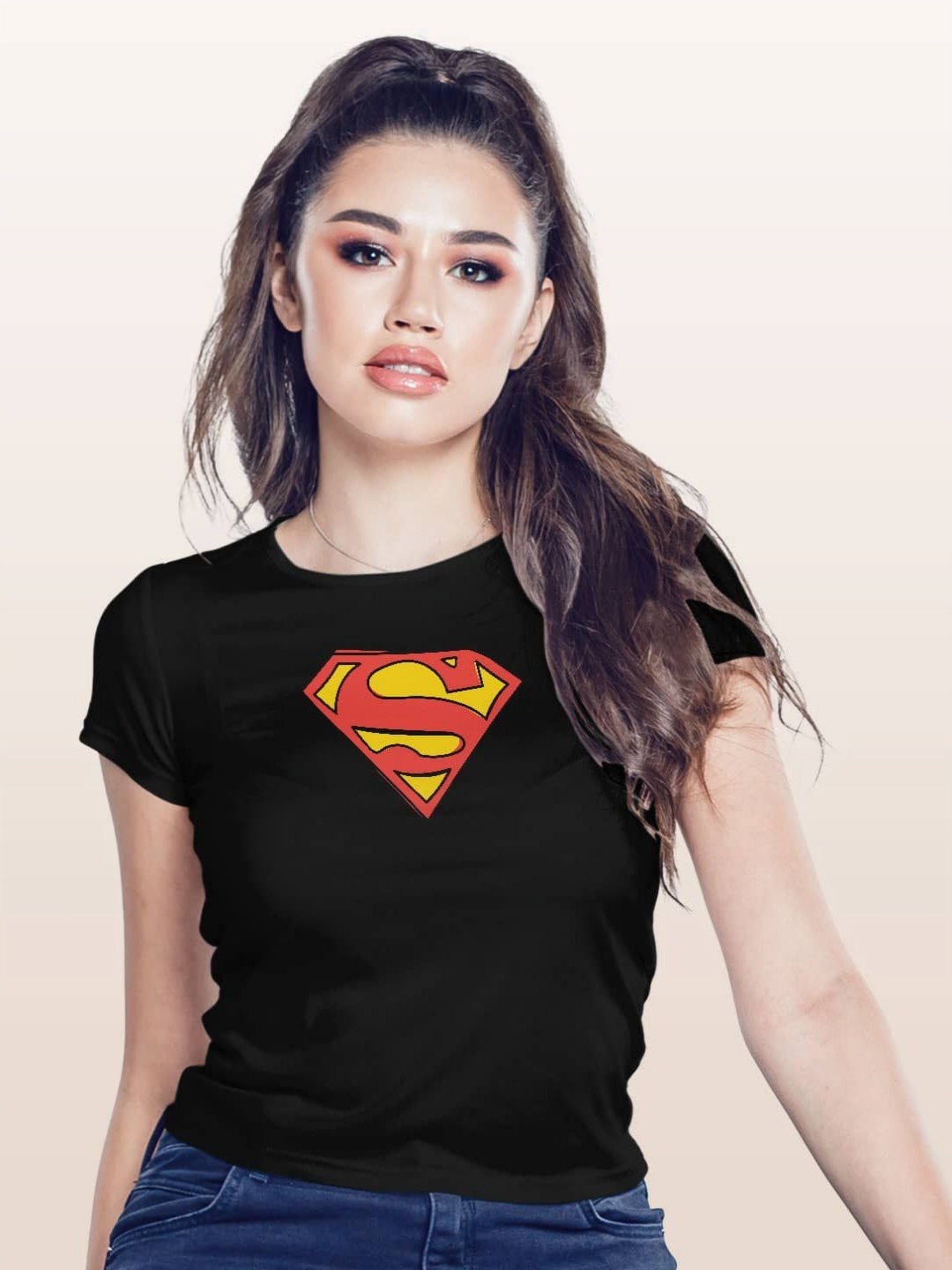 

macmerise Women Applique T-shirt, Black