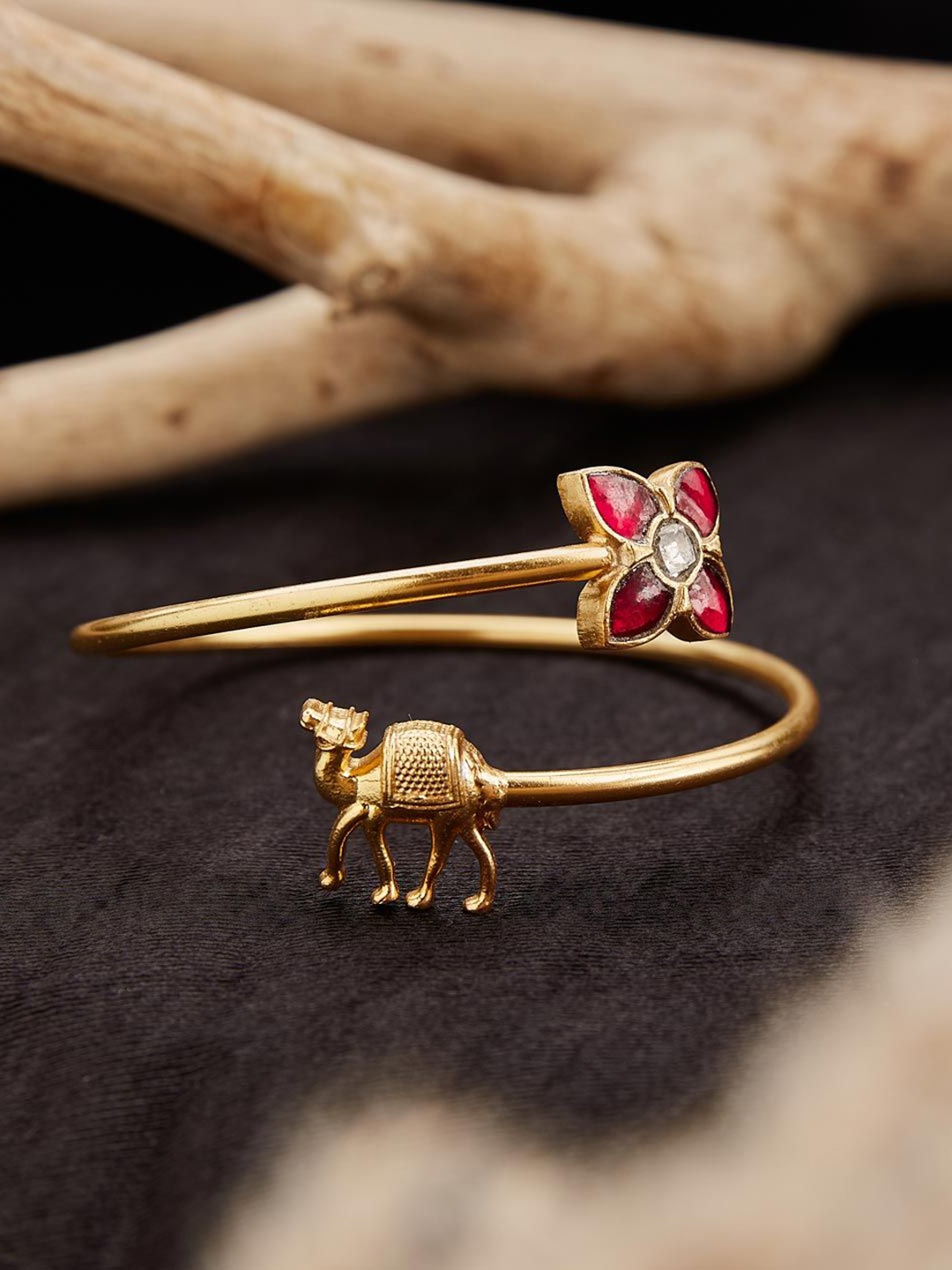 

Fabindia Stone-Studded Cuff Bracelet, Gold
