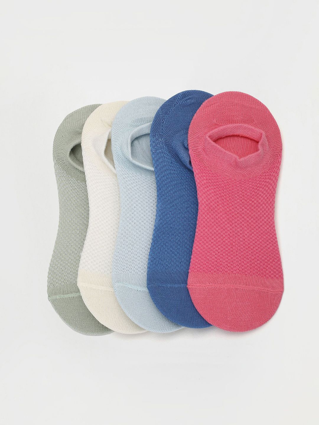 

max Women Pack of 5 Shoe-Liner Socks, Blue