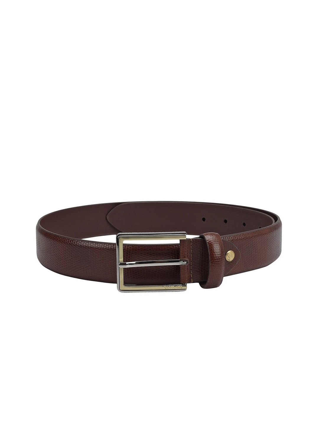 

Da Milano Men Textured Tang Closure Casual Belt, Brown