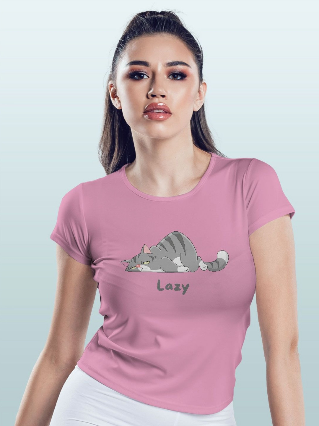 

macmerise Women Printed Extended Sleeves T-shirt, Pink
