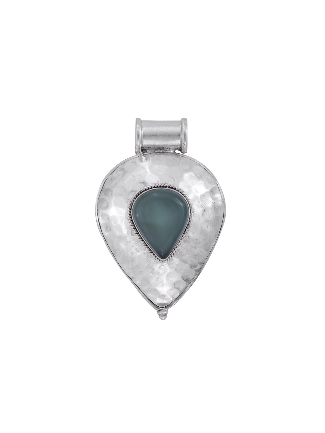 

Exotic India Aquamarine Gemstone Sterling Silver Pendant