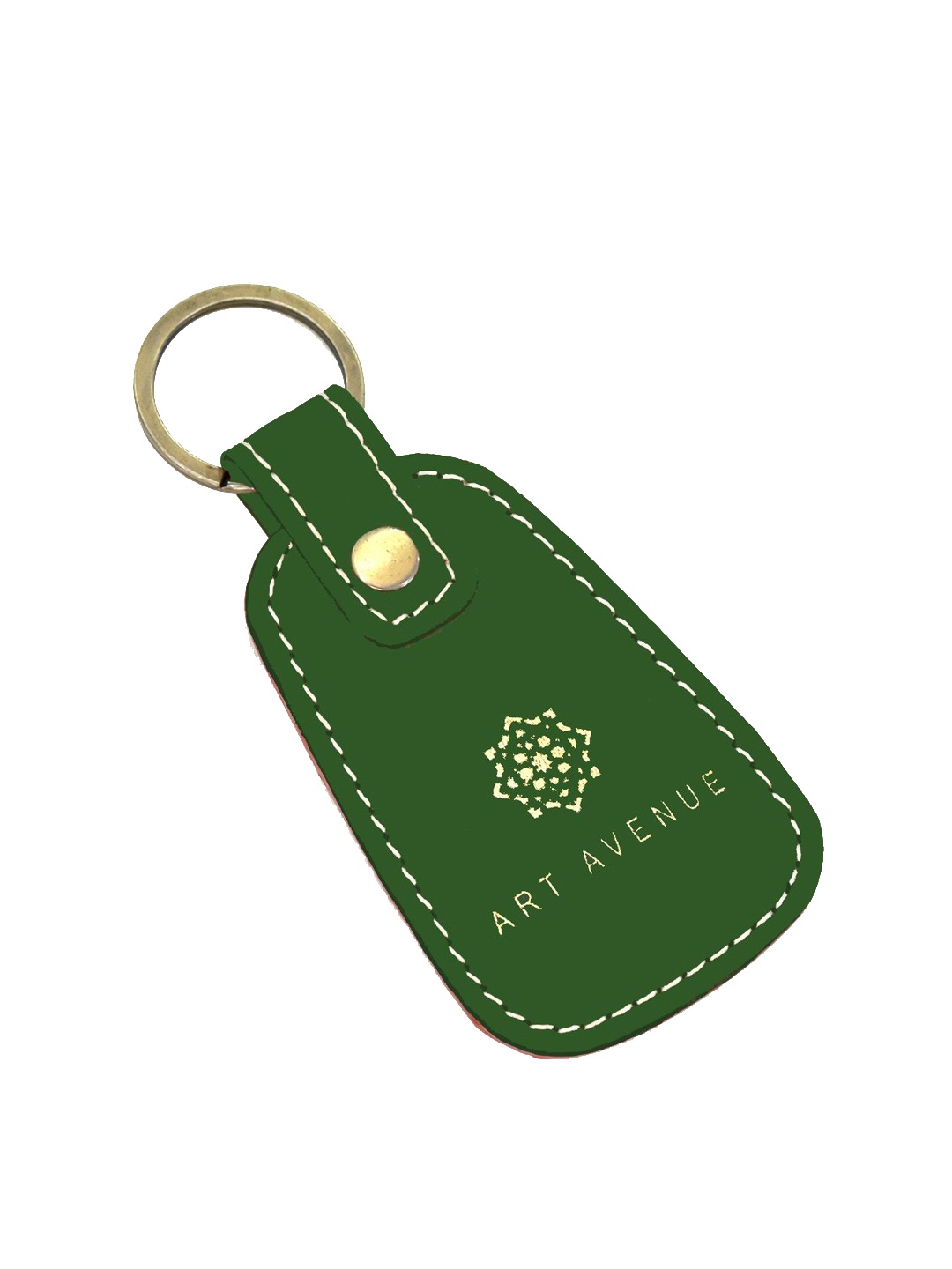 

Art Avenue Printed Leather Key chain, Green