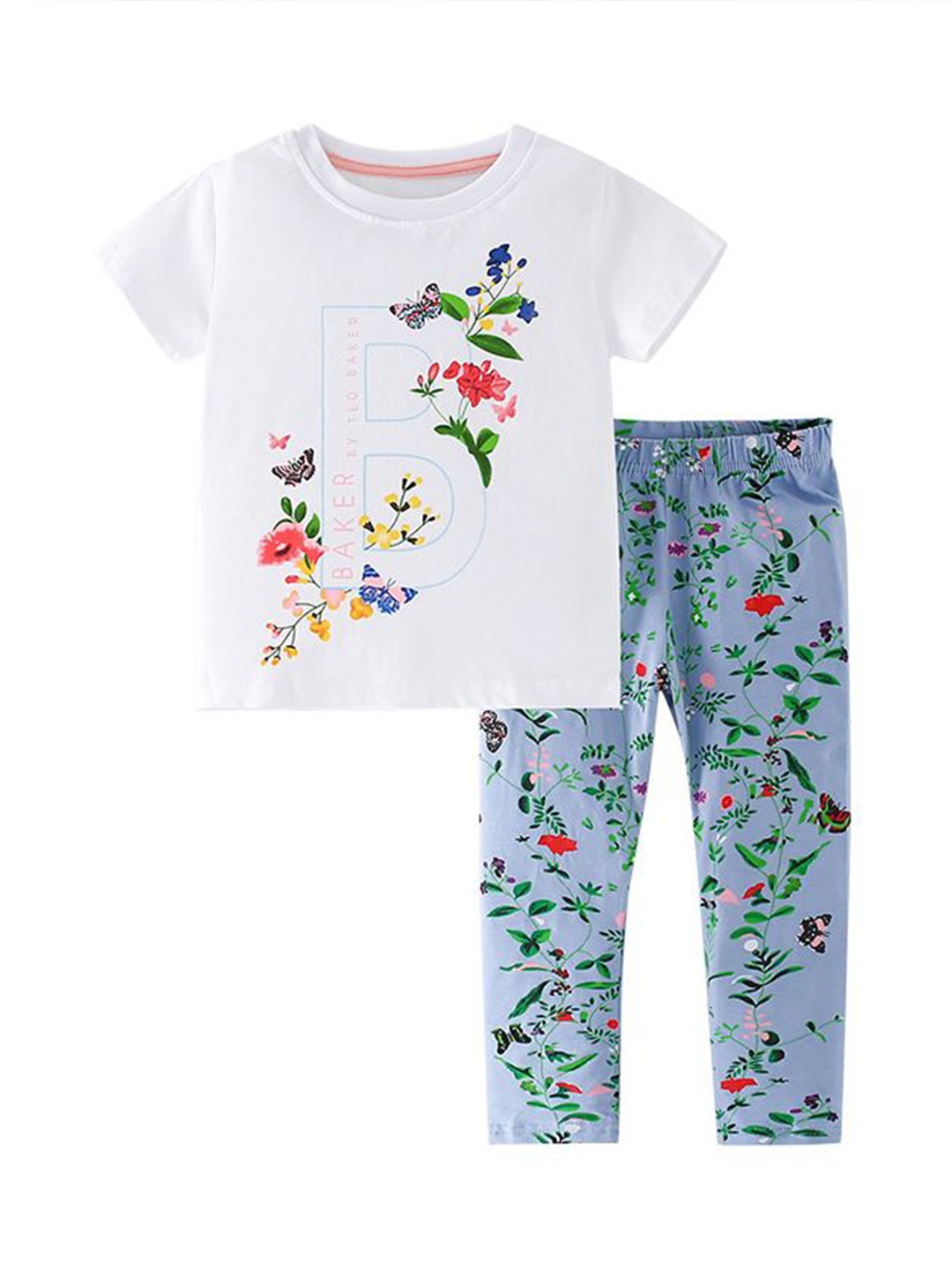 

StyleCast x Revolte Girls Printed Pure Cotton T-shirt With Pyjamas, White