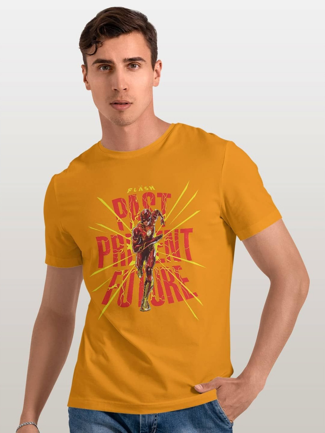 

macmerise Men Typography Printed T-shirt, Yellow