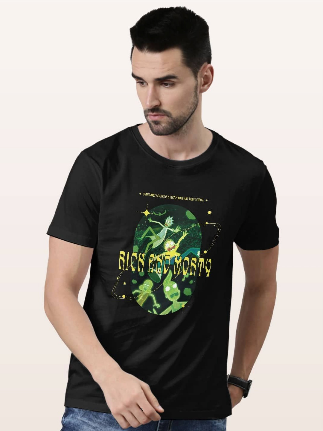 

macmerise Men Printed T-shirt, Black