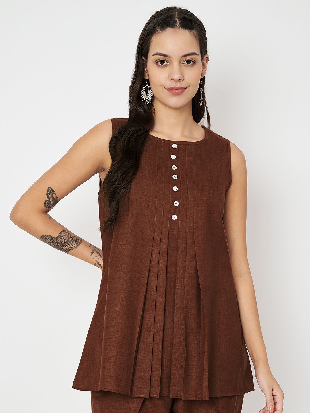 

9rasa Cotton Top, Brown