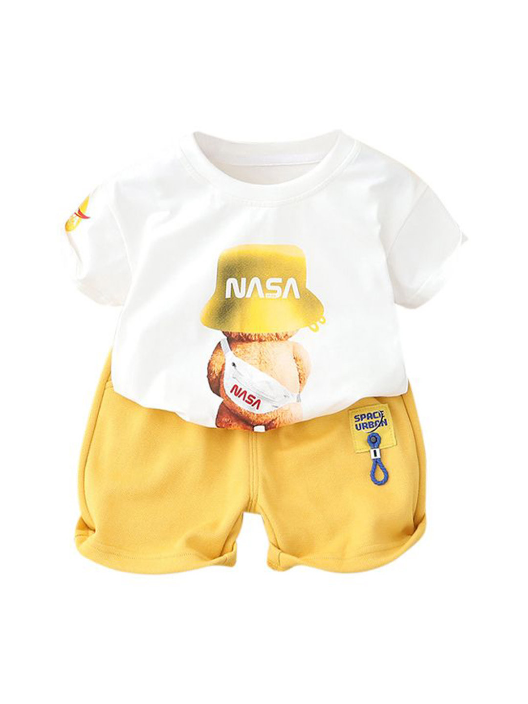

StyleCast x Revolte Boys Printed Pure Cotton T-shirt with Shorts, White
