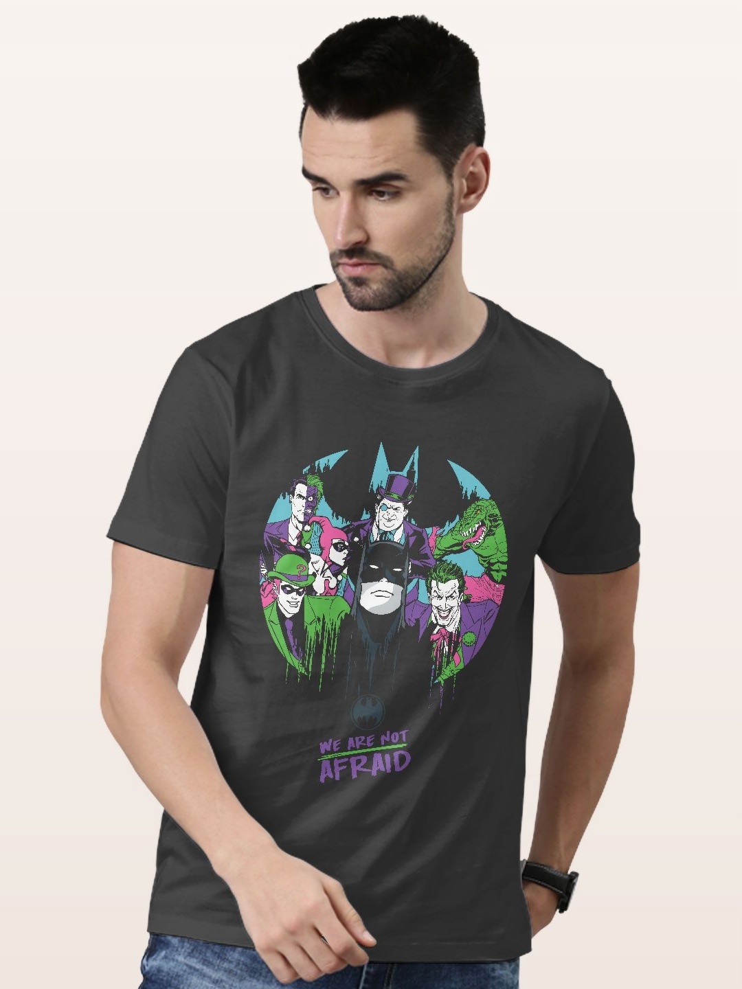 

macmerise Men Printed T-shirt, Grey