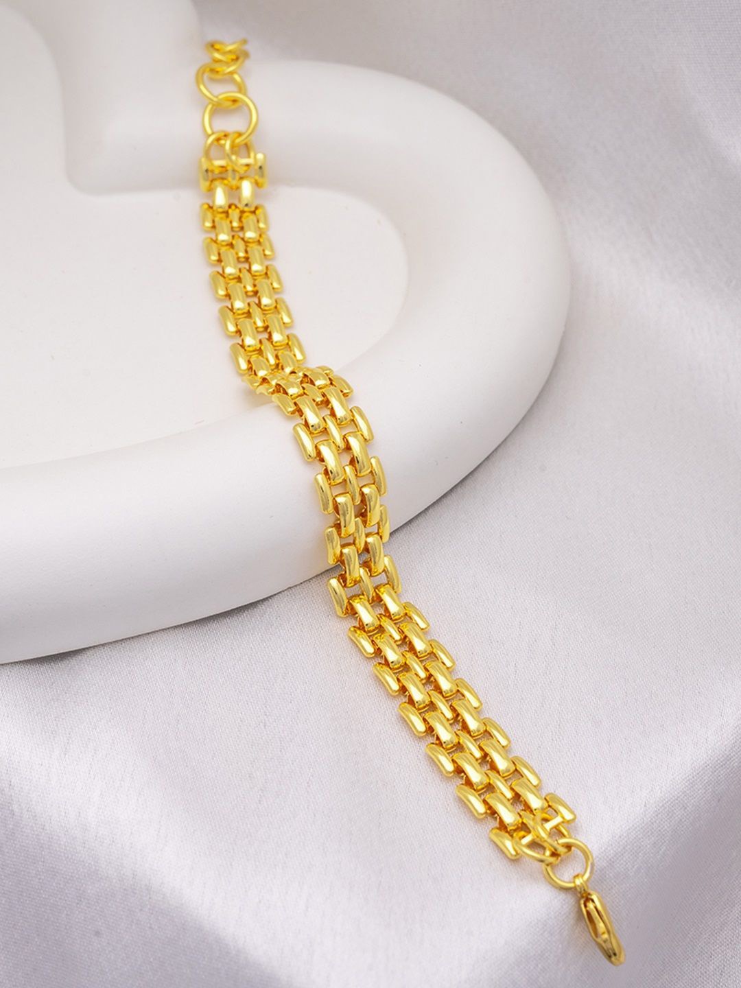 

Perfectly Average Women & Girls 18k Gold Plated Link Chain Chunky Bracelet