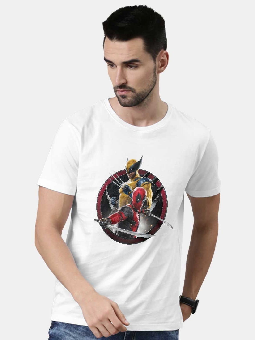

macmerise Men Printed T-shirt, White
