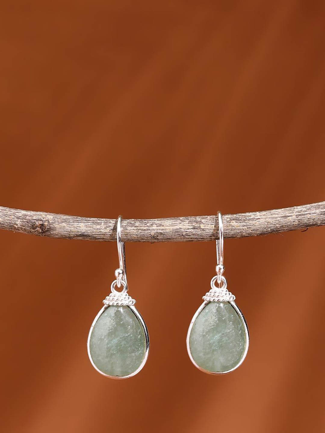 

Fabindia Artificial Stones Silver Drop Earrings