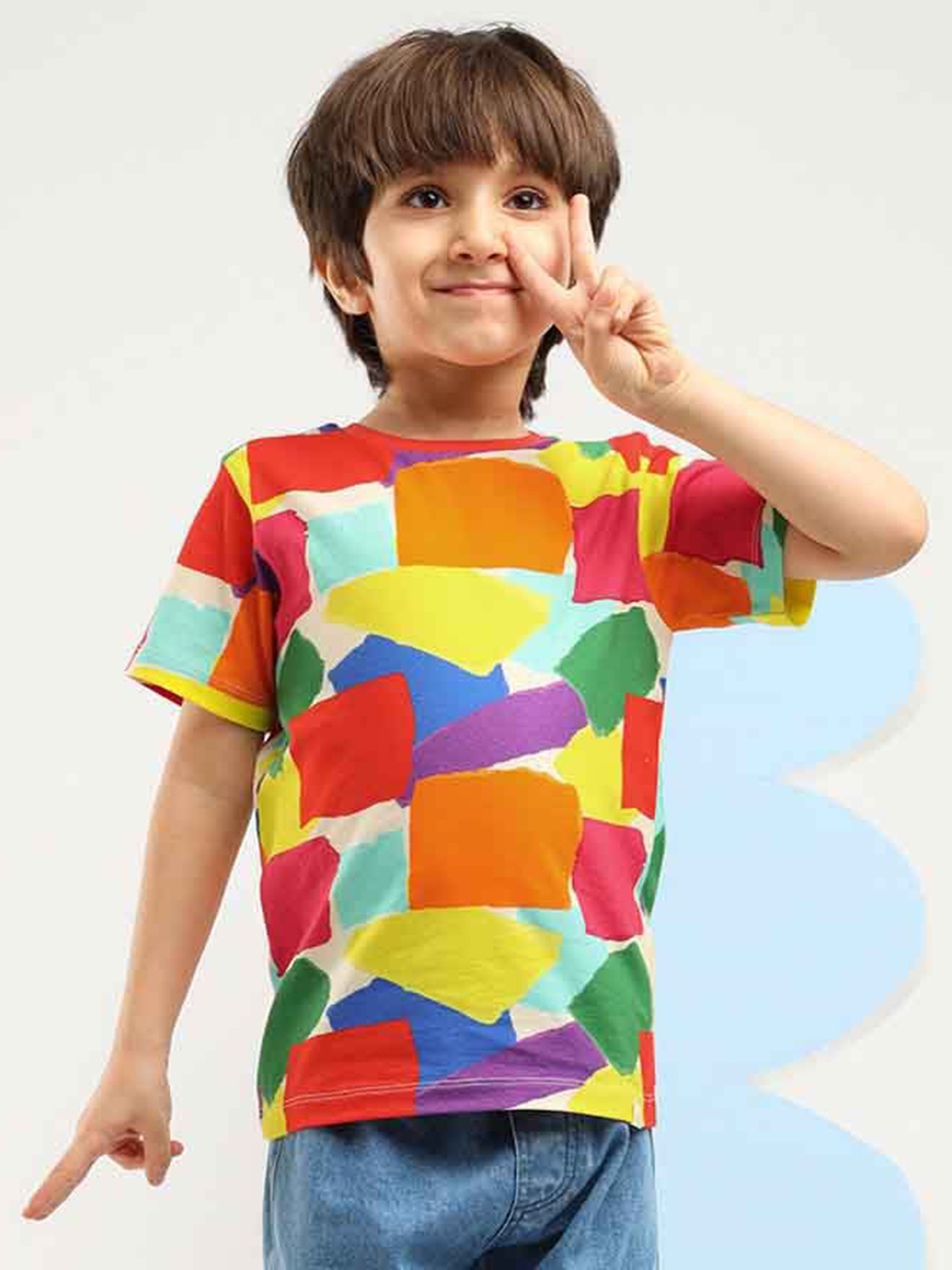

Somersault Boys Graphic Printed Round Neck Cotton T-Shirt, Red