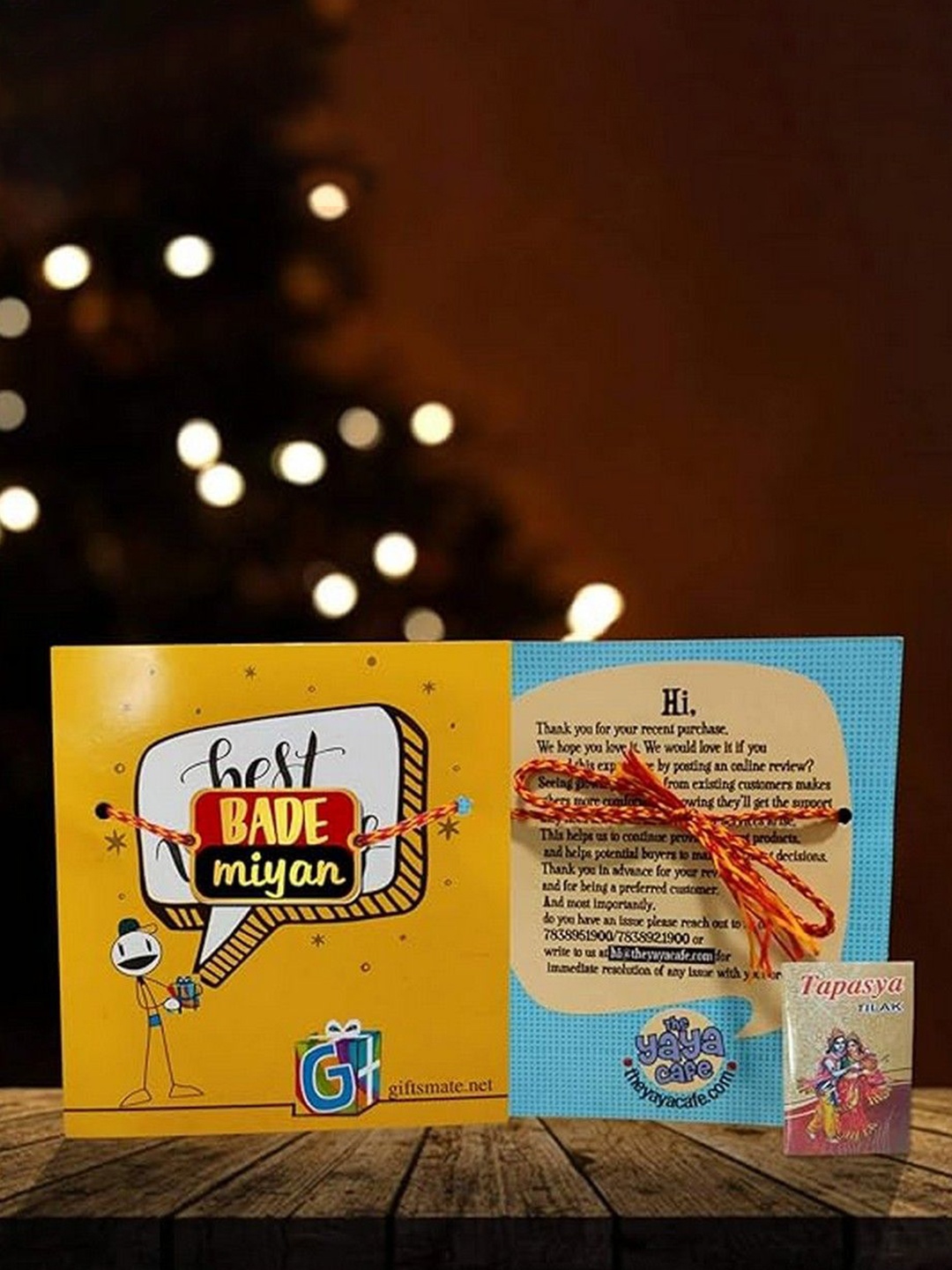 

THEYAYACAFE Boys Thread Rakhi With Roli, Red