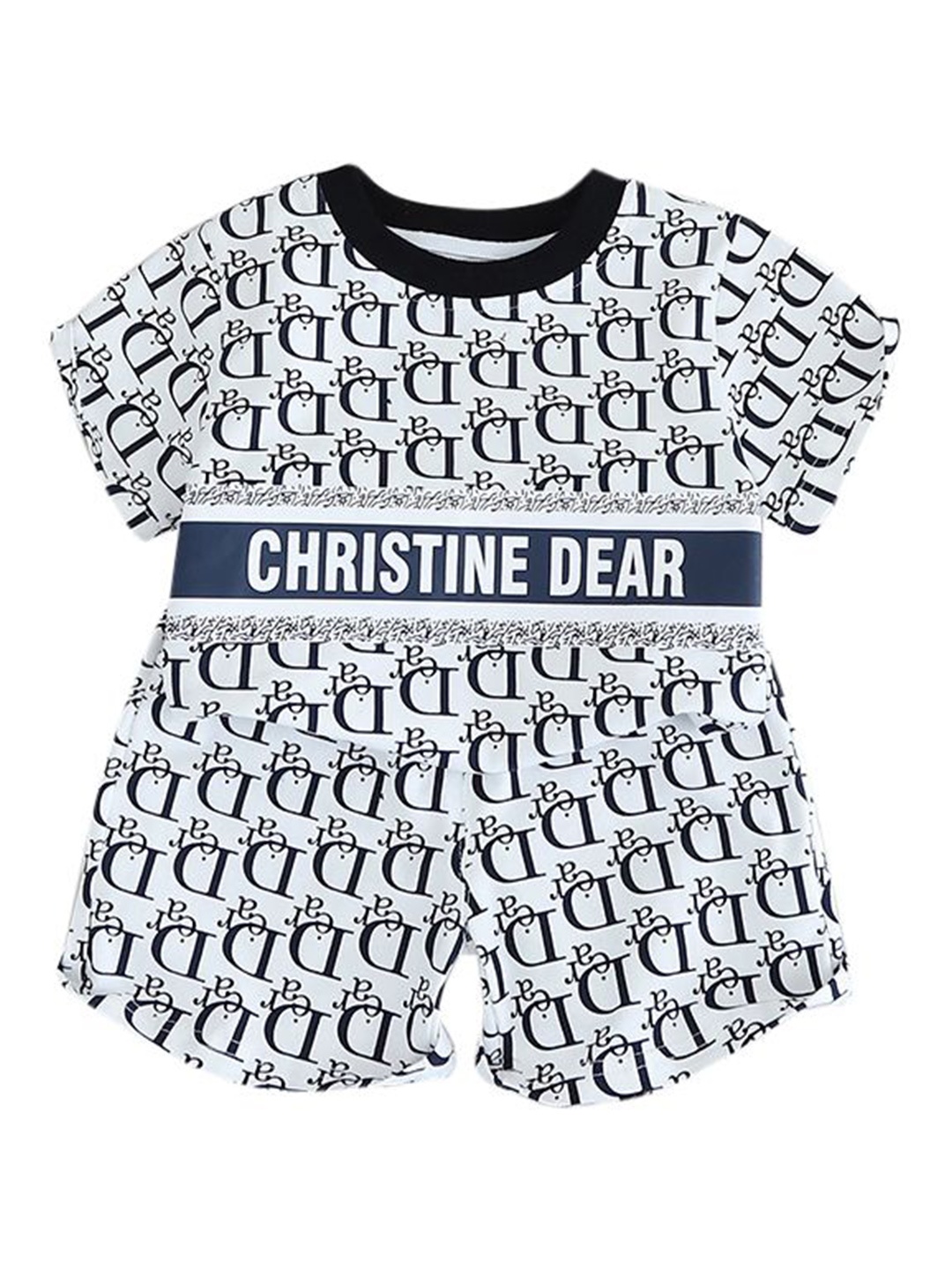 

StyleCast x Revolte Boys Printed Pure Cotton T-shirt with Shorts, White